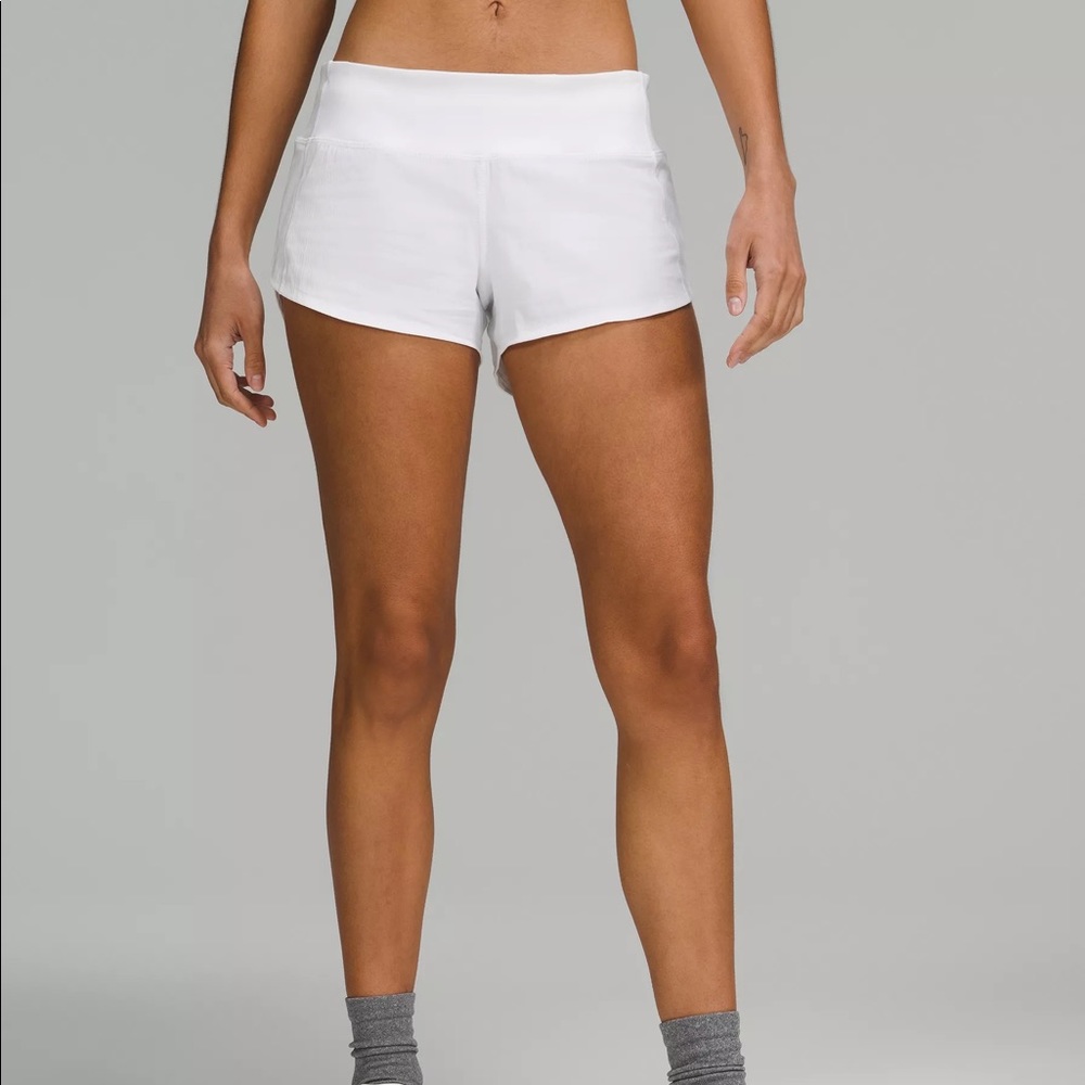 White Lululemon shorts